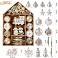 Christmas Tree Ball Ornaments Snowflake Snowman Star Hanging Pendants Noel Navidad Home Decoration 2024 New Year Gift | Fugo Best