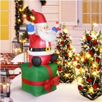 1.8M/6FT Giant Christmas Inflatable Santa With LED Light Inflatable Model Toy Outdoor Ornament Xmas New Year Party Decoration | Fugo Best