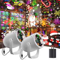 Christmas Projector Lights, 9 Patterns Auto-Rotating LED Holiday Projector with Colorful Snowflake & Christmas Projections | Fugo Best