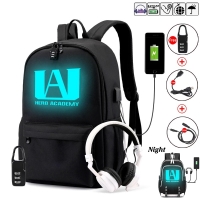 My Hero Academia Usb Charging Travel Business Backpack Luminous Backpack for Boys Girls School Student Anti-theft Mochilas | Fugo Best