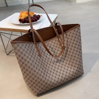 2 Pcs/set Luxury Designer High Capacity Tote Handbag for Women 2022 Trends Brand Designer Striped Shopper Shoulder Shopping Bag | Fugo Best