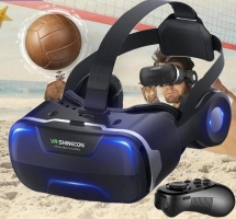 Blu-Ray VR Virtual Reality 3D Glasses Box Stereo VR Google Cardboard Headset Helmet for IOS Android Smartphone,Wireless Rocker | Fugo Best