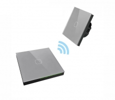 EsooLi Grey EU Standard 1/2/3 Gang 2 Way Wireless Remote Wall Light Touch Switch Remote Touch Switch MUTE Switch | Fugo Best