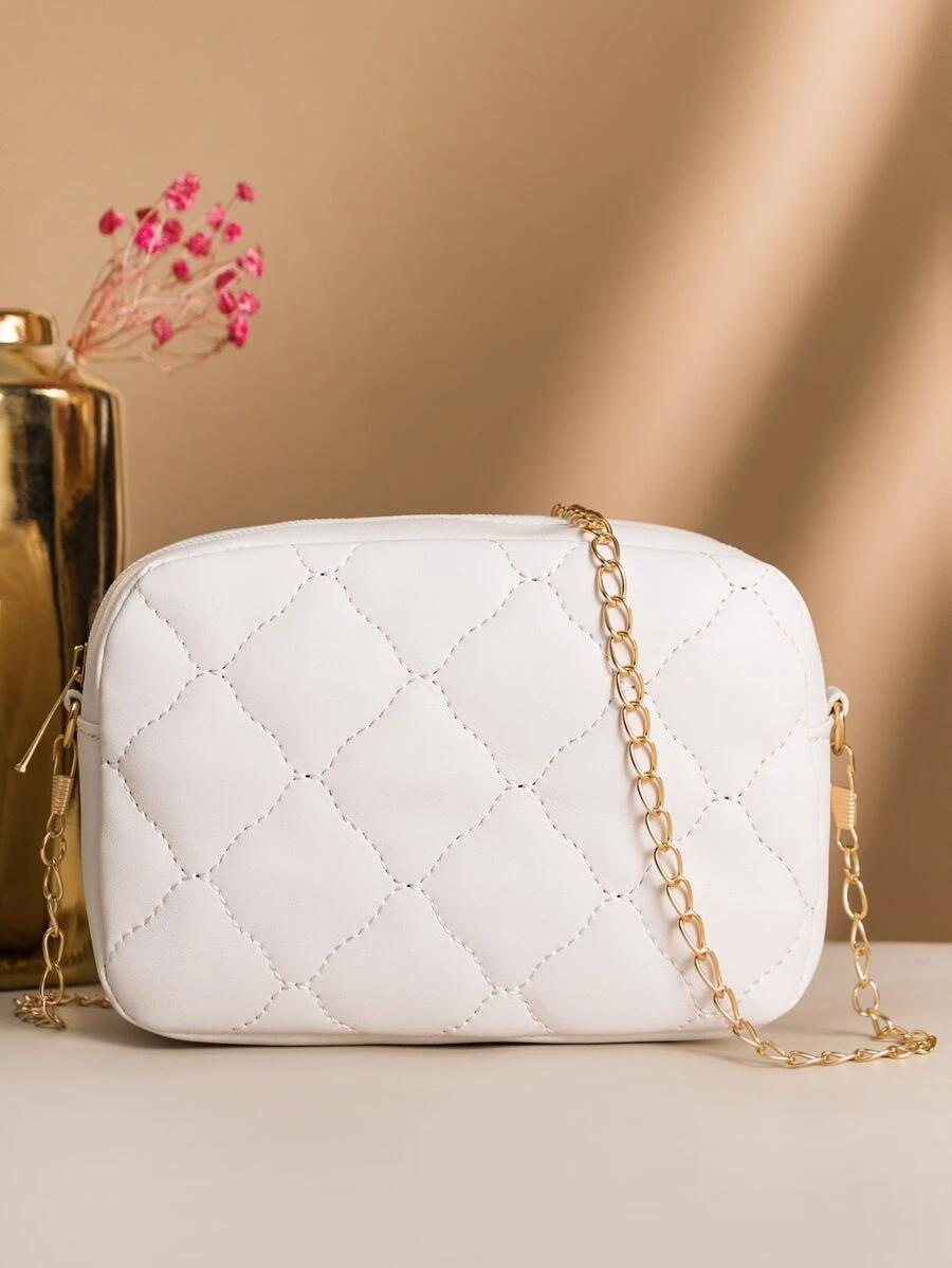 Mini Quilted Chain Crossbody Bag | Fugo Best