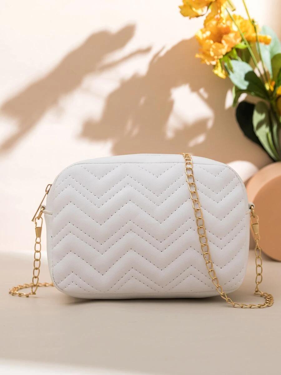 Mini Quilted Chain Crossbody Bag | Fugo Best