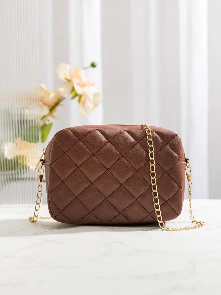 Mini Quilted Chain Crossbody Bag | Fugo Best