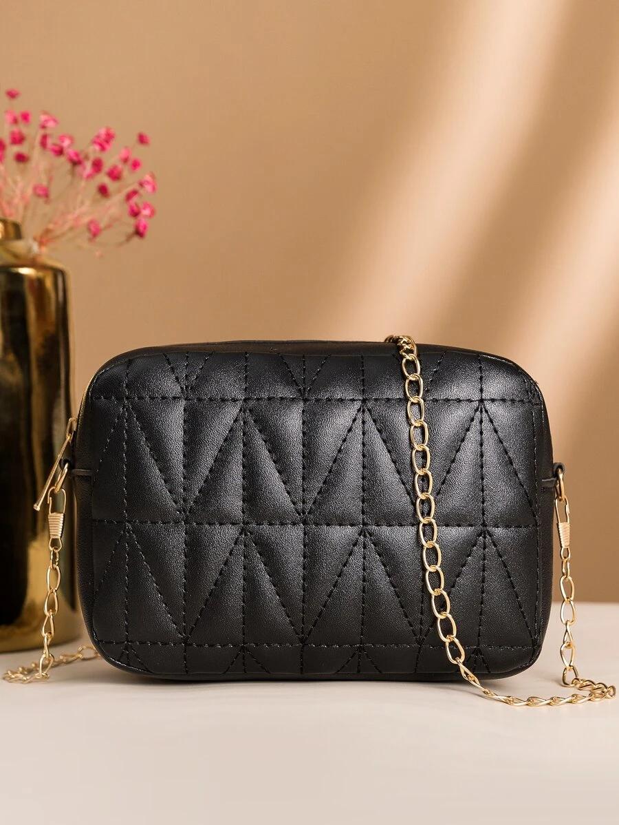 Mini Quilted Chain Crossbody Bag | Fugo Best