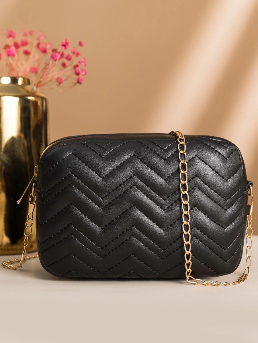 Mini Quilted Chain Crossbody Bag | Fugo Best