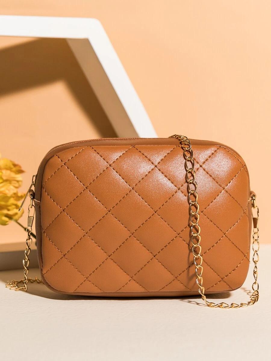 Mini Quilted Chain Crossbody Bag | Fugo Best