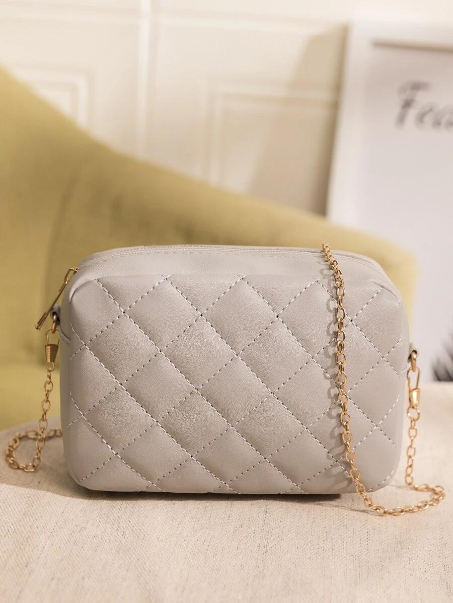 Mini Quilted Chain Crossbody Bag | Fugo Best