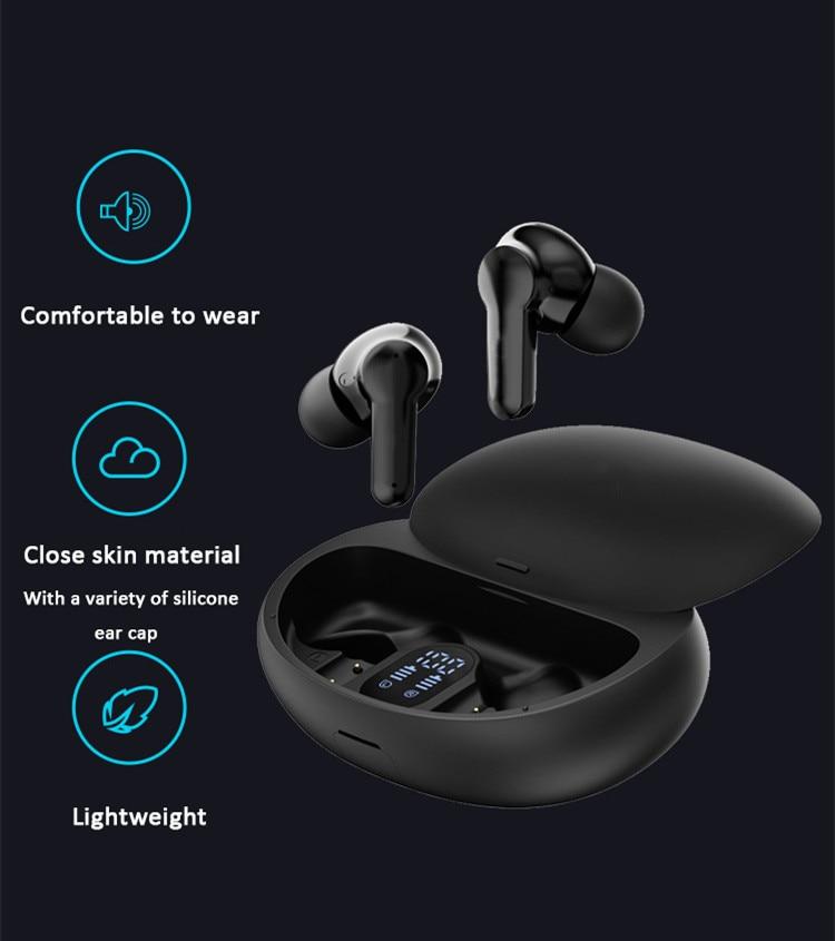 TWS Wireless Bluetooth5.3 Earphone ENC Noise Canceling Earbuds Waterproof Sport Touch Gaming HIFI Headphone HD Call Long Standby | Fugo Best