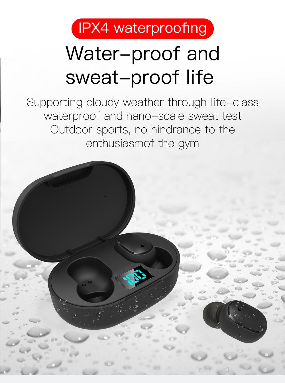 TWS E6S Bluetooth Earphones Wireless Earbuds IN Ear Stereo Noise Cancelling Sports Headsets With Microphone fone Headphones | Fugo Best