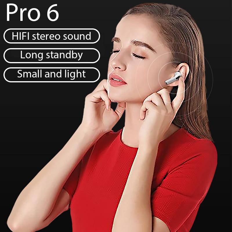 2022 TWS Fone Bluetooth Earphones Wireless Headphones with Mic Touch Control Air Stereo Wireless Bluetooth Headset Pro 6 Earbuds | Fugo Best