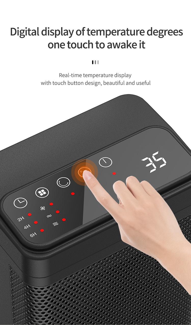 Electric Ceramic Fan Heater Home Office Portable Heater Ptc Ceramic Quick Heating 3 Gear Desktop Warmer Air Machine For Winter | Fugo Best