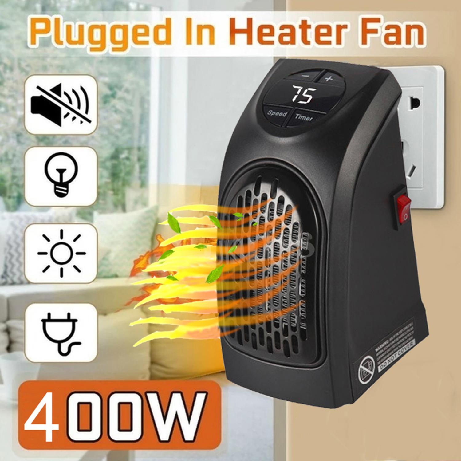 Electric Wall Heater Mini Portable Plug-in Personal Space Warmer for Indoor Heating Camping Any Place Adjustable Thermostat | Fugo Best