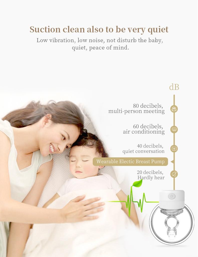 NEW Portable Electric Breast Pump Silent Wearable Automatic Milker LED Display USB Rechargable Hands-Free Portable Milk NO BPA | Fugo Best