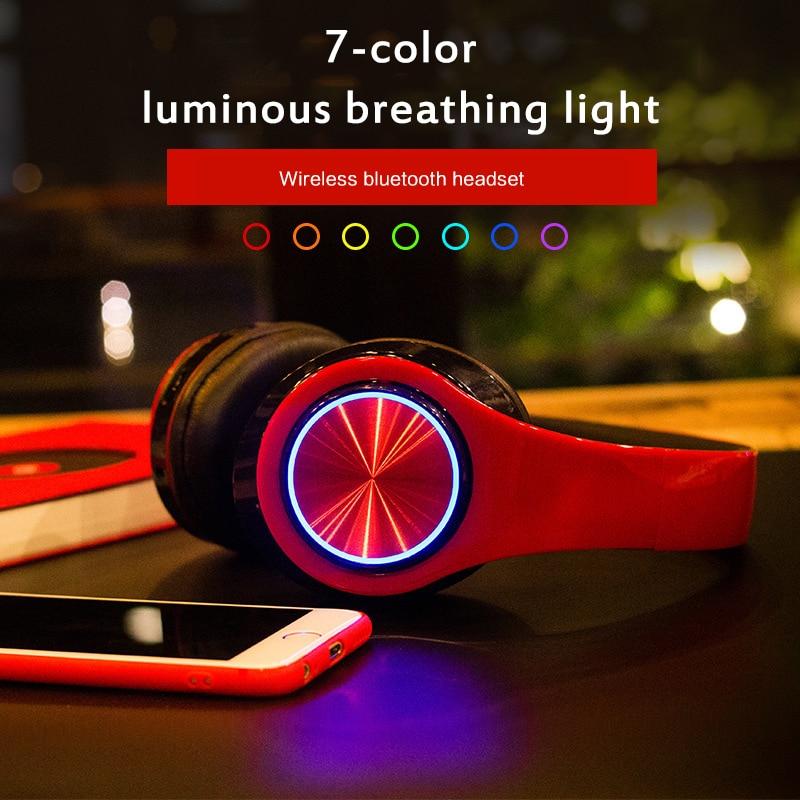 Noise reduction headphones Wireless bluetooth gaming headsets for TV PC music headsets LED lighting with microphone earphone | Fugo Best