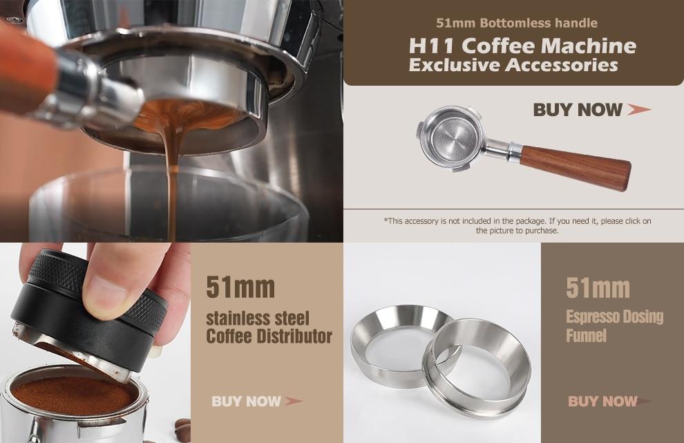 HiBREW Coffee Maker Cafetera 19 Bar Inox Semi Automatic Super Slim ESE POD& Powder Espresso Cappuccino Machine Hot Water H11 | Fugo Best