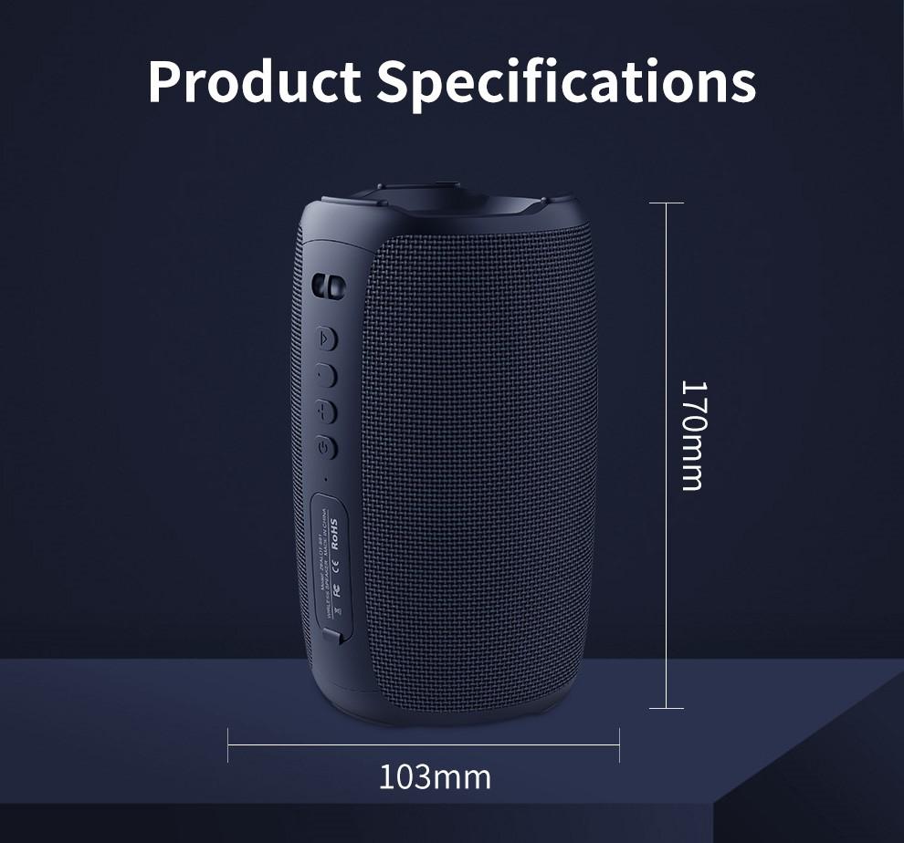 Zealot S61 Portable Bluetooth Speaker Double Diaphragm Wireless Subwoofer Waterproof Outdoor Sound Box Stereo Music Surround | Fugo Best