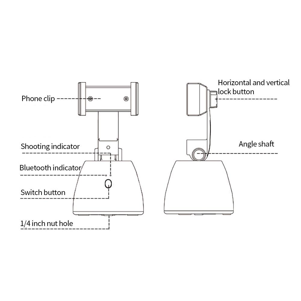 360 Degree Rotating Head Tripod Portable Automatic Face Tracking and Camera Follower for Mobile Phone Live Vlog Video Shooting | Fugo Best