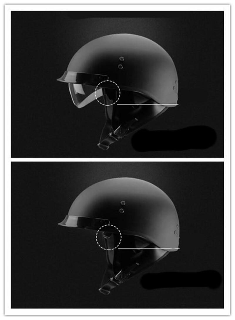 Black Vintage Motorcycle Helmet Open Face Helmet Dot Approved Half Helmet Retro Moto Casco Capacete Motociclistas Capacete | Fugo Best