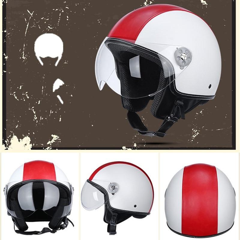 Retro Cruiser Motorcycle Helmet Chopper 3/4 Open Face Vintage Helmet Moto Casque Casco Motocicleta Capacete Pilot Helmets CE | Fugo Best