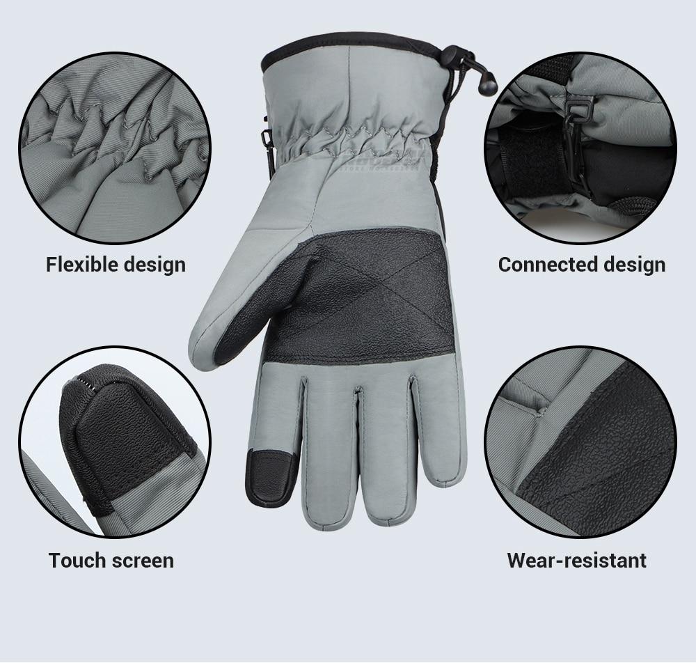 Winter Gloves For Men Snowboard Women Touchscreen USB Heated Gloves Camping Water-resistant Hiking Skiing Moto Motorcycle Gloves | Fugo Best