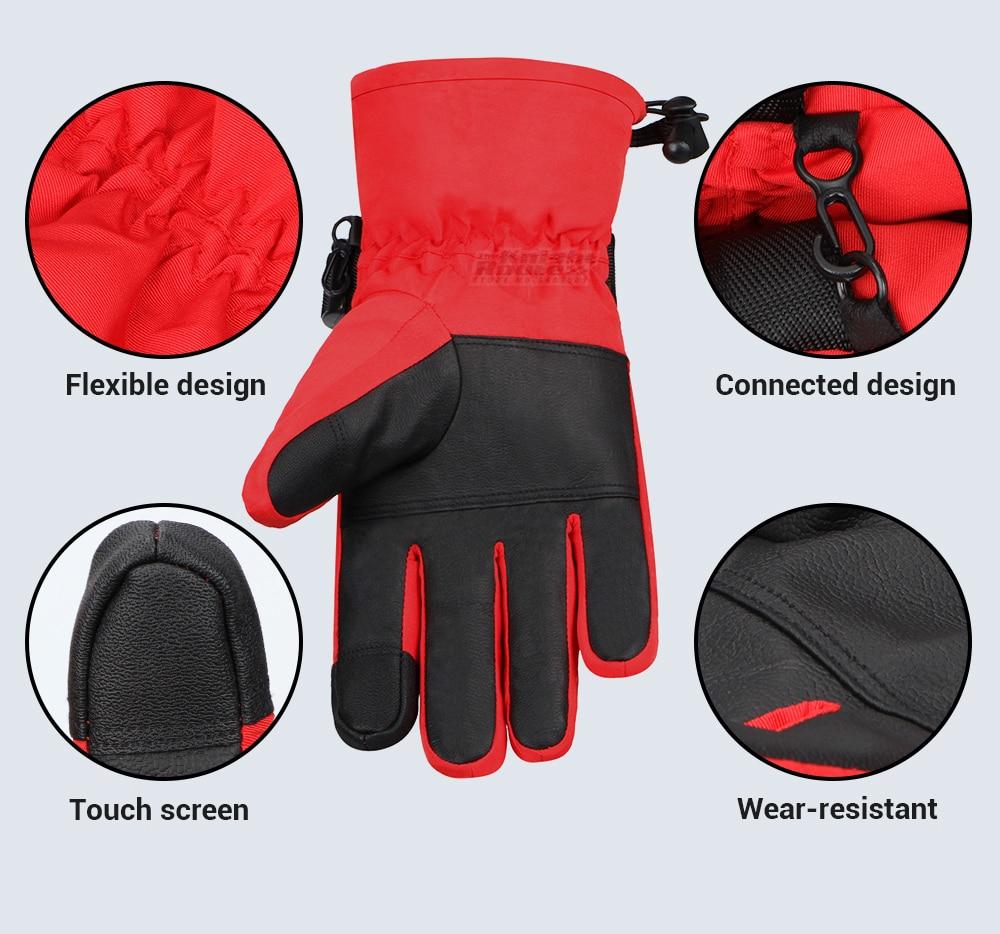 Winter Gloves For Men Snowboard Women Touchscreen USB Heated Gloves Camping Water-resistant Hiking Skiing Moto Motorcycle Gloves | Fugo Best