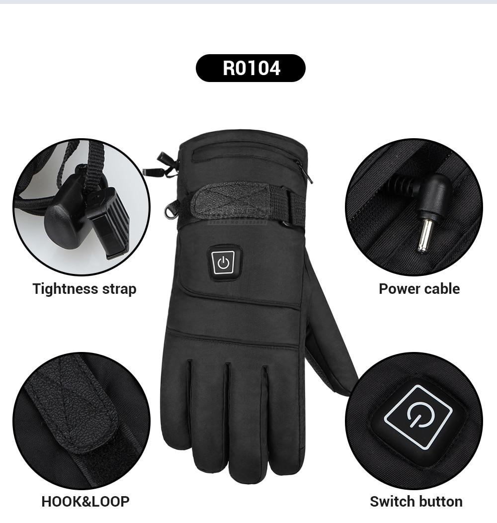 Winter Gloves For Men Snowboard Women Touchscreen USB Heated Gloves Camping Water-resistant Hiking Skiing Moto Motorcycle Gloves | Fugo Best