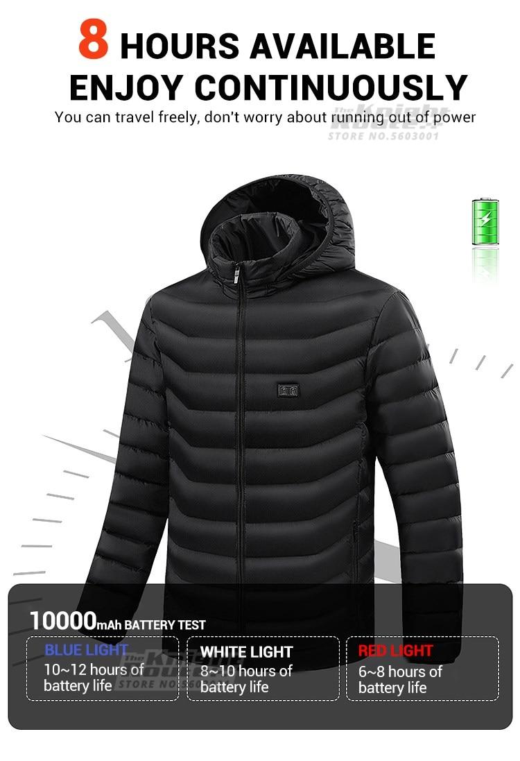 15 Areas Mens Heated Jacket Womens Windbreaker Warm Vest USB Heating Jackets Heated Vests Hiking Hunting Coat Autumn Winter | Fugo Best