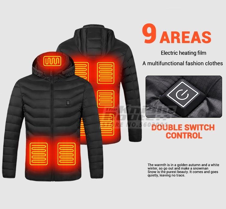 15 Areas Mens Heated Jacket Womens Windbreaker Warm Vest USB Heating Jackets Heated Vests Hiking Hunting Coat Autumn Winter | Fugo Best