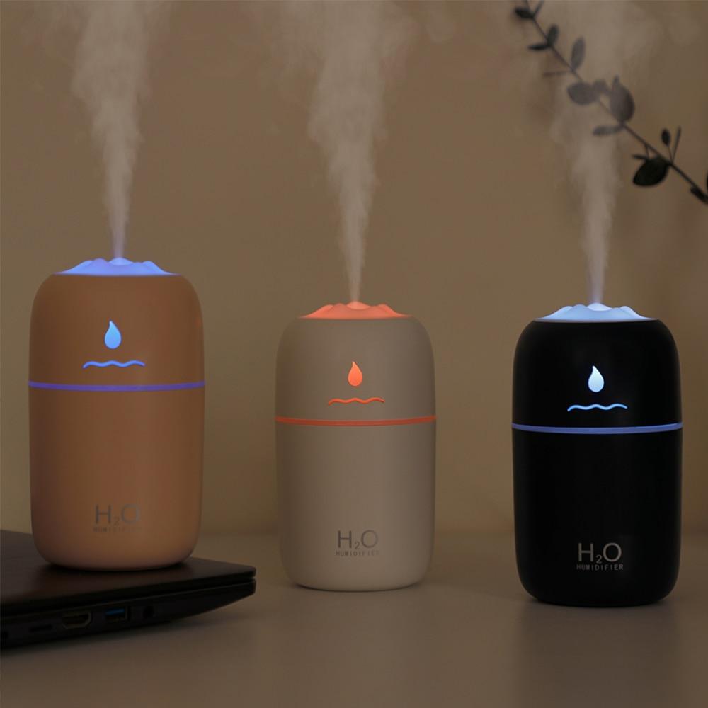 300ml(Max)USB Mini Air Humidifier Car Aroma Essential Oil Diffuser Home USB Fogger Mist Maker LED Night Lamp Accessories | Fugo Best