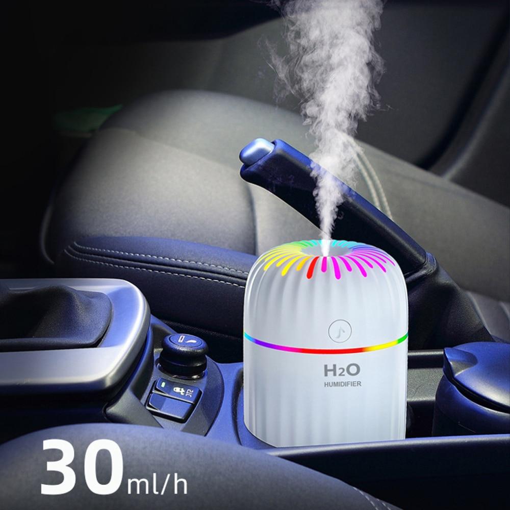 300ml Air Humidifier Car USB Aroma Diffuser Home Bedroom LED Night Light Refillable Low-noise Mist Maker Sprayer | Fugo Best