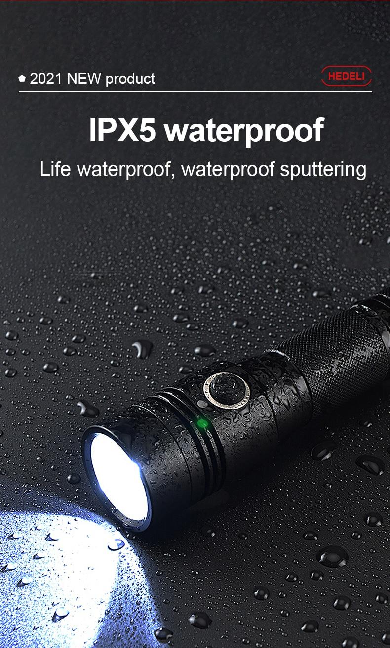 Super XHP120 Powerful Led Flashlight XHP90 High Power Torch light Rechargeable Tactical flashlight 18650 Usb Camping Lamp | Fugo Best