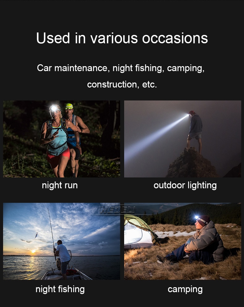 1100000Lumens XHP199 Powerful Led Headlamp XHP160 USB Rechargeable Headlight 18650 Head Flashlight Fishing Camping Head Lamp | Fugo Best