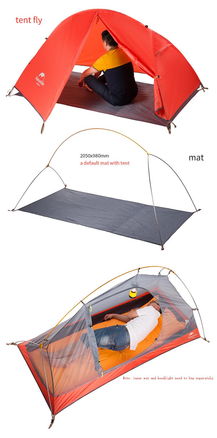 Naturehike Cycling Tent 1 Person Ultralight Backpacking Tent Double Layer Fishing Beach Tent Outdoor Travel Hiking Camping Tent | Fugo Best