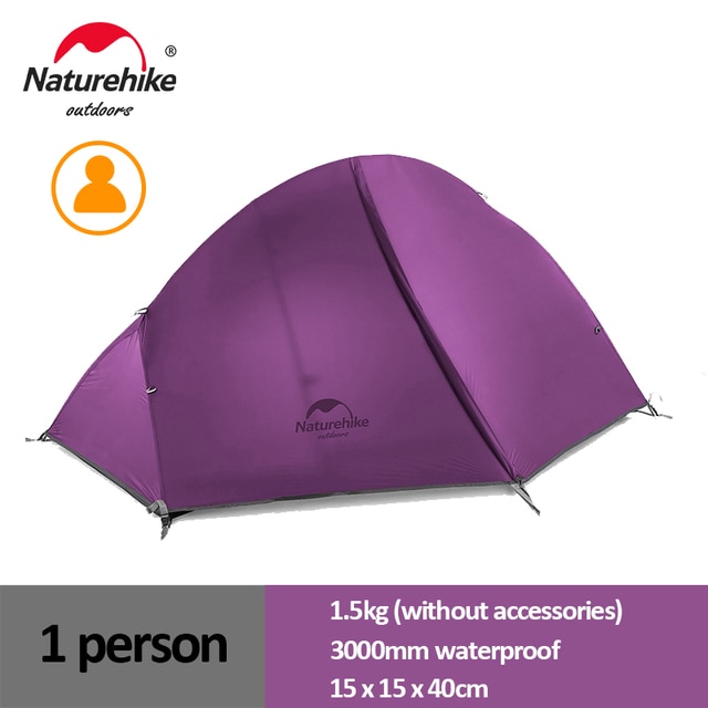 Naturehike Cycling Tent 1 Person Ultralight Backpacking Tent Double Layer Fishing Beach Tent Outdoor Travel Hiking Camping Tent | Fugo Best