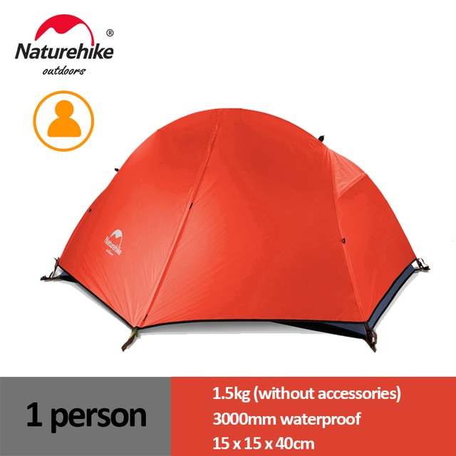 Naturehike Cycling Tent 1 Person Ultralight Backpacking Tent Double Layer Fishing Beach Tent Outdoor Travel Hiking Camping Tent | Fugo Best