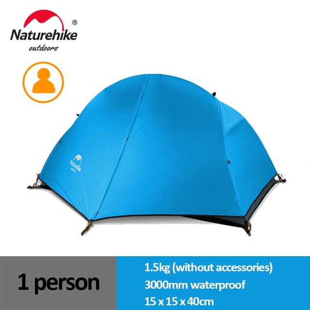 Naturehike Cycling Tent 1 Person Ultralight Backpacking Tent Double Layer Fishing Beach Tent Outdoor Travel Hiking Camping Tent | Fugo Best