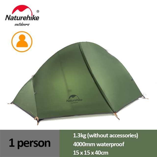 Naturehike Cycling Tent 1 Person Ultralight Backpacking Tent Double Layer Fishing Beach Tent Outdoor Travel Hiking Camping Tent | Fugo Best