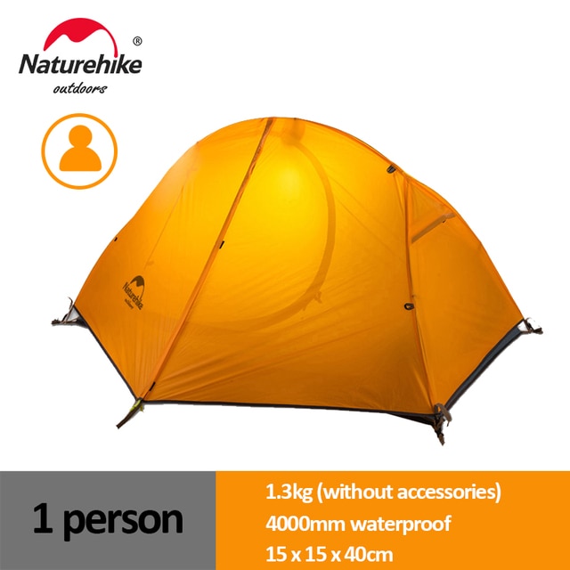 Naturehike Cycling Tent 1 Person Ultralight Backpacking Tent Double Layer Fishing Beach Tent Outdoor Travel Hiking Camping Tent | Fugo Best