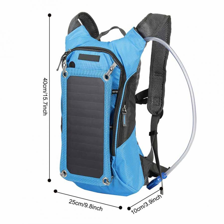 Multi-function Solar Backpack 6.5W Solar Panel Charging Treasure With 2L Water Bag | Fugo Best