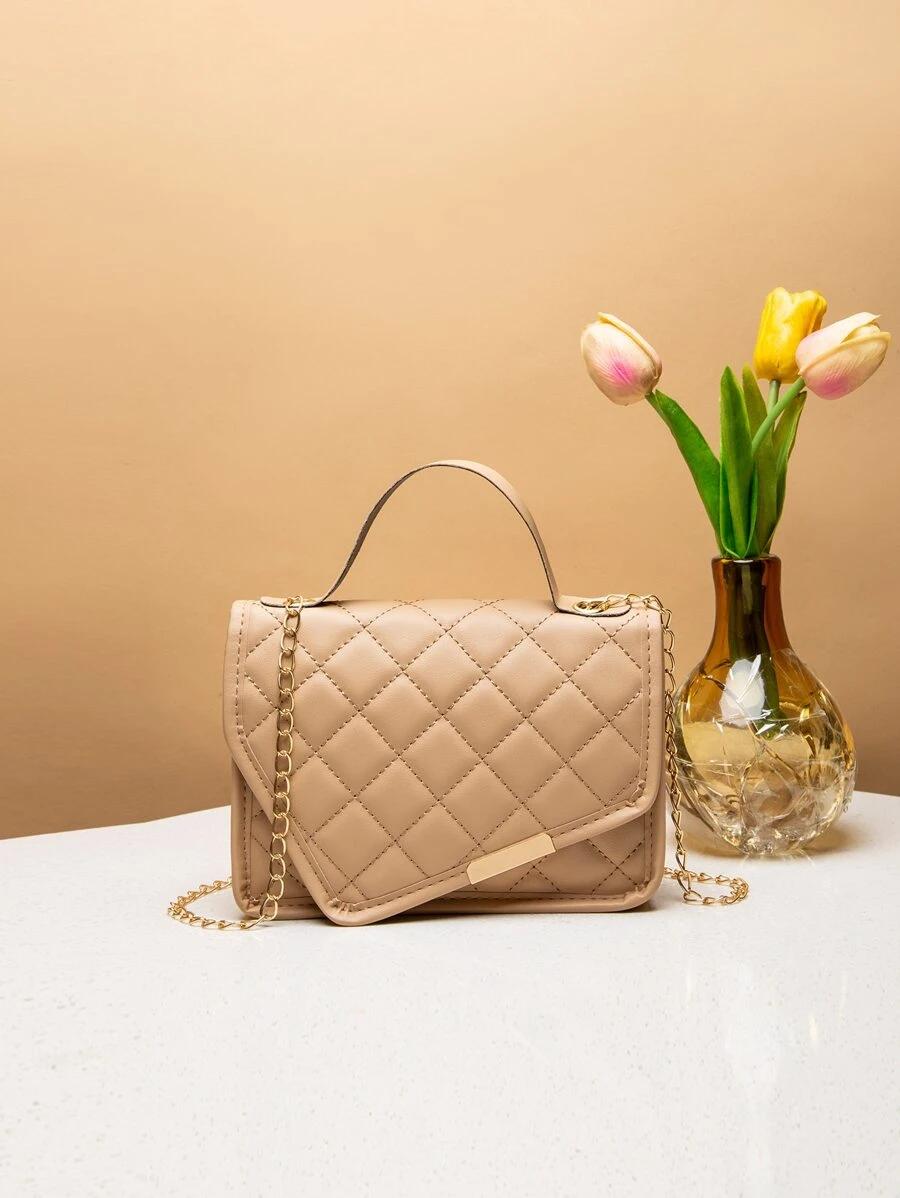 Mini Quilted Embossed Flap Square Bag | Fugo Best