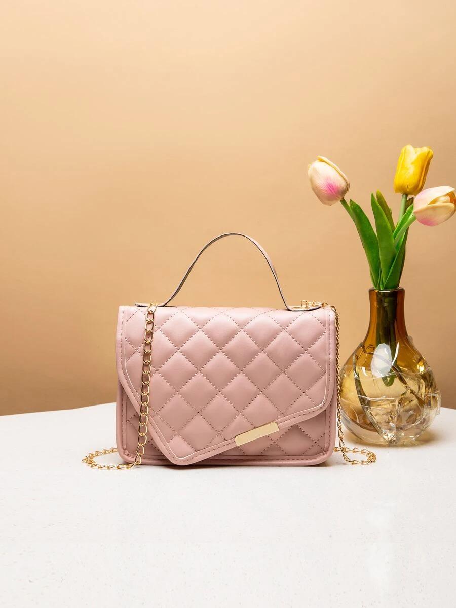 Mini Quilted Embossed Flap Square Bag | Fugo Best