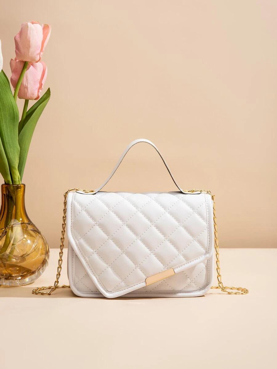 Mini Quilted Embossed Flap Square Bag | Fugo Best