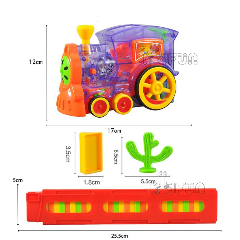 Kids Domino Train Car Set Sound Light Automatic Laying Domino Brick Colorful Dominoes Blocks Game Educational DIY Toy Gift | Fugo Best