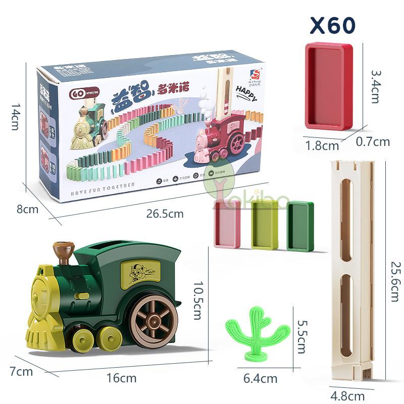 Kids Domino Train Car Set Sound Light Automatic Laying Domino Brick Colorful Dominoes Blocks Game Educational DIY Toy Gift | Fugo Best