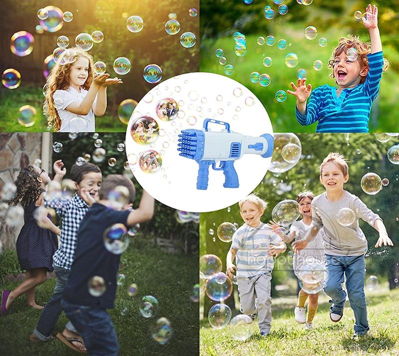 2022 36 Hole Gatling Bubble Machine for Children Bubble Blower For Kids Automatic Bubble Gun Soap Bubble Maker Toy Boys | Fugo Best