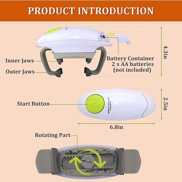 Electric Can Opener Automatic Restaurant Bottle Opener Battery