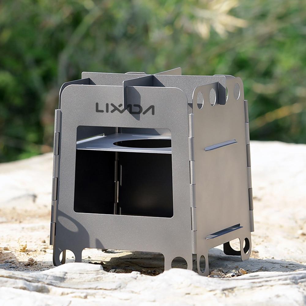 Lixada Portable Camping Titanium Stove Lightweight Folding Wood Burning Stove Pocket Stove Outdoor Camping Backpacking Cooking | Fugo Best